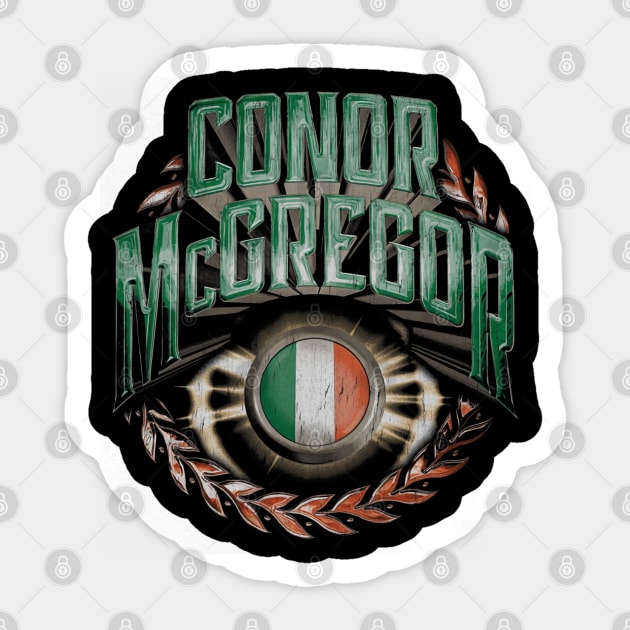 Conor McGregor Flag Badge Sticker by ganisfarhan